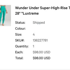 Lululemon Wunder Under Tights